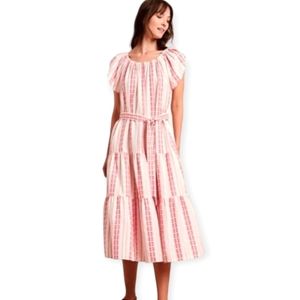 Velvet by Graham & Spencer Tian Stripe Jacquard Midi Dress